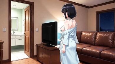 Bored Anime Girl Masturbates In Shower Waiting For Pizza