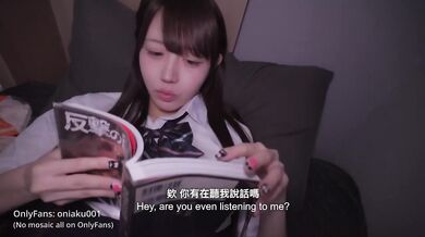 Drop in Gyaru Lets Me Destroy Her Pussy Schoolgirl Cosplay Missionary Doggy Side Fuck