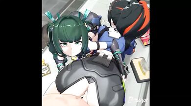 Interrogation Time Destroyed By Big Ass Threesome Anal Cumshot Facial