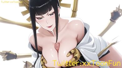 Senjumaru Shutara Destroyed by White Background Blow Job and Hand Job Tits Job Hentai Animation by xxtoonfun