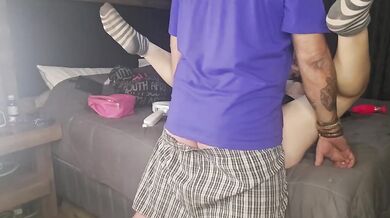 9 Months Pregnant Babe Destroyed with Doggystyle and Missionary Creampie Cumshot