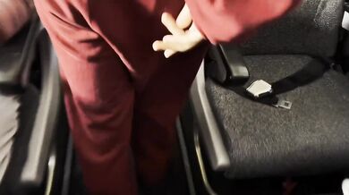 Married Blonde Stranger Can't Get Enough of My Cum in the Airplane Bathroom