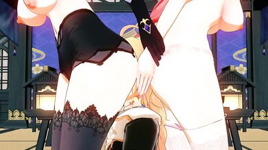 Yae Miko Destroyed by Lisa in Genshin Impact Hentai Animation R34
