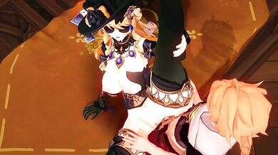 Navia x Aether Genshin Impact Hentai R34 Destroyed Gushing Choked