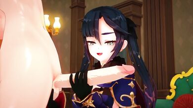 Mona x Aether Destroyed Gushing Choked R34 Genshin Impact Hentai HD Porn Uncensored