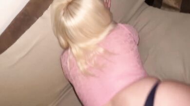 Blonde BBW Big Ass Stepbro Welcome Home Creampie Porn