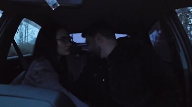 Help With Car Then Sex In Car With Brunette Talking Deep Throat
