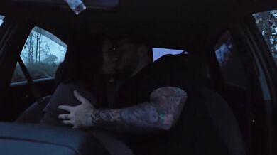 Help With Car Then Sex In Car With Brunette Talking Deep Throat