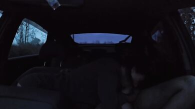 Help With Car Then Sex In Car With Brunette Talking Deep Throat