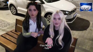 Two Russian Blonde Girlfriends From Dating Site Got Destroyed For Big Creampie First Date Rough Sex