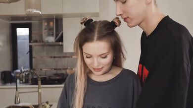 Bisexual Threesome Surprise My Stepfather and Hot Blonde Destroyed Me Gushing Choked Blowjob Rough Sex Small Tits Full HD