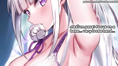 Emilia Pleases Exhausted Servant Soft Joi Big Naked Boobs Cumshot Handjob