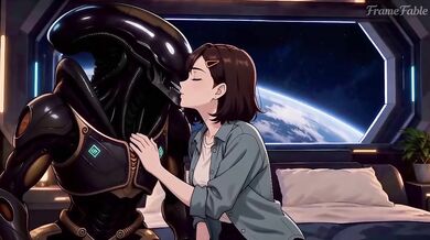 Xenomorph Destroyed My Virginity First Time Anime Story Creampie Squirt Female Orgasm Rough Sex Deep Penetration Part 1