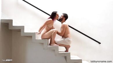 Romantic Staircase Sex Destroyed Gushing Rimming Ass Eating Passion Amazon Position
