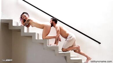 Romantic Staircase Sex Destroyed Gushing Rimming Ass Eating Passion Amazon Position