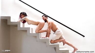 Romantic Staircase Sex Destroyed Gushing Rimming Ass Eating Passion Amazon Position