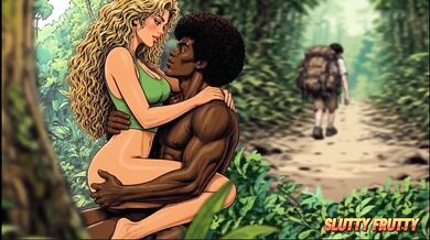 Crazy Fucking Married Blondes in the Jungle Destroyed by BBC Cuckold