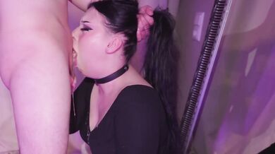 Goth German Amateur Deep Throat Destroyed By Big Dick Hardcore Face Fuck Sloppy Blowjob Mouth Fuck