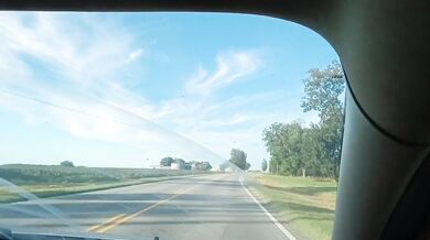 Ebony MILF Public Meet Up Driving Highway Big Dick POV Interracial