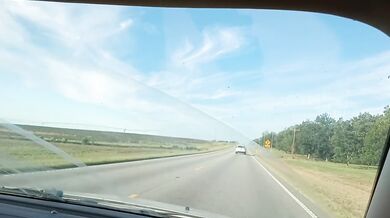 Ebony MILF Public Meet Up Driving Highway Big Dick POV Interracial