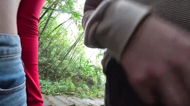 Stranger Flash Destroyed My Cock Gushing Cumshot in Front of Friends