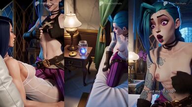 Caitlyn Gets Hexcore Upgrade From Jinx Futanari Hextech Cock Fingering