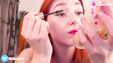 Ginger red head sexy teen tease naughty tattoo ass naked hot horny makeup routine