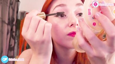 Ginger red head sexy teen tease naughty tattoo ass naked hot horny makeup routine