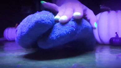 Sexy Witch Pulls You Into The Pumpkin Patch Makes You A Slave For Toxic Glowing Toes