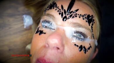 Dirty Dutch Milf Cumslut Loves Cum in Eyes Facial Huge Cumshot Amateur POV