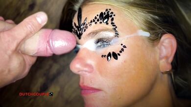 Dirty Dutch Milf Cumslut Loves Cum in Eyes Facial Huge Cumshot Amateur POV