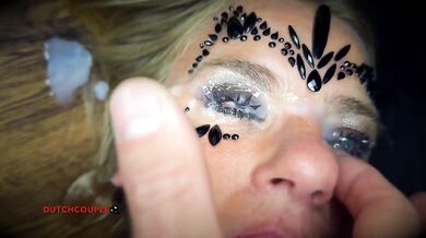 Dirty Dutch Milf Cumslut Loves Cum in Eyes Facial Huge Cumshot Amateur POV