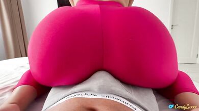 Stepsister Humping Big Ass in Tight Pink Leggings Grinding on Step Brothers Dick Until He Cums