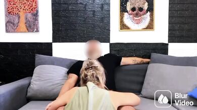 British Blonde Amateur MILF Small Tits Big Ass Cowgirl Orgasm Pussy Licking While Wife Watches Husband