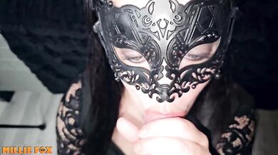 Amateur MILF Blowjob Swallows Big Cum Load You See Cum On Her Tongue Millie Fox