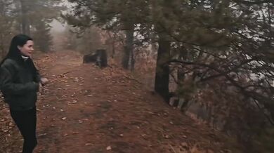 Forest Walk Destroyed by Tattooed Babe Big Ass Blowjob in Car