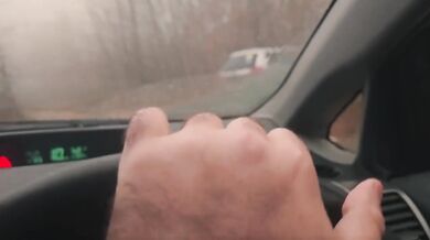 Forest Walk Destroyed by Tattooed Babe Big Ass Blowjob in Car