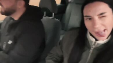 Forest Walk Destroyed by Tattooed Babe Big Ass Blowjob in Car