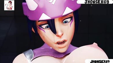 The Witch of the Ogre Leda Pleasure to an Enemy Made Her Cum with Hulk Blue Ogre in 3D Animation