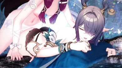 Columbina and Lauma Futasex Destroyed Gushing Choked Lesbian Hentai Animation Yuri R34 Amateur HD Porn Trans Lesbian