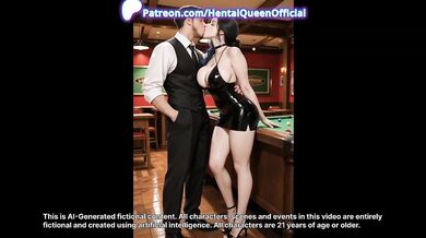 Hot Stepsister Fucks Hard on the Pool Table AI Made