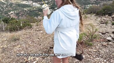 Lost Tourist Destroyed by Amateur Doggy Public Blowjob and Handjob Outdoor Cumshot
