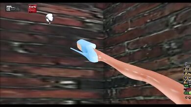Oiled Sling Bikini Big Dick Fuck Shoes High Heels Cartoon