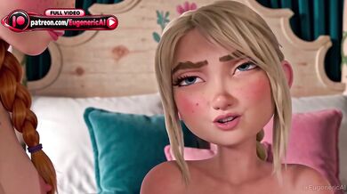 Anna and Astrid Hofferson Destroyed at Lesbian Party With Dildo Facesitting