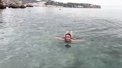 Milking My Man At The Beach In A Risky Public POV Blowjob Handjob