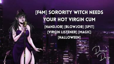 [F4M] Sorority Witch Demands Your Hot Virgin Cum With Magic Blowjob And Titjob For Halloween Pov Spit