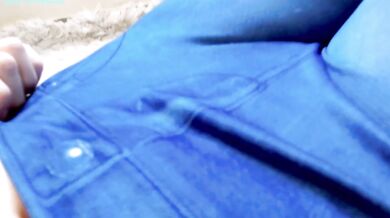 Beautiful Blonde Amateur Masturbates In Jeans With Loud Moaning Orgasm