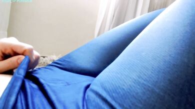 Beautiful Blonde Amateur Masturbates In Jeans With Loud Moaning Orgasm