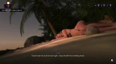 Stranded And Naked Visual Novel Sex Game Blonde Big Tits Island Girl