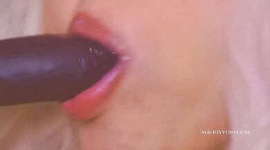 Sissy Training Destroyed Your Mouth Into a Pussy Close Up POV